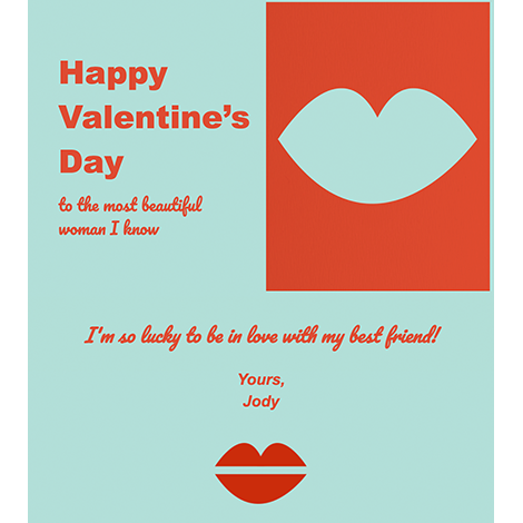 Kiss Note Valentine's Day eCard